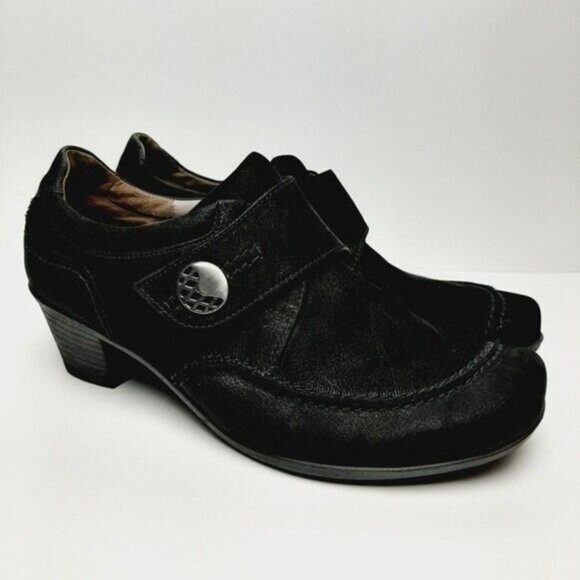 GABOR Suede Leather Shoe Ankle Booties Black Sz 6 - Picture 2 of 14